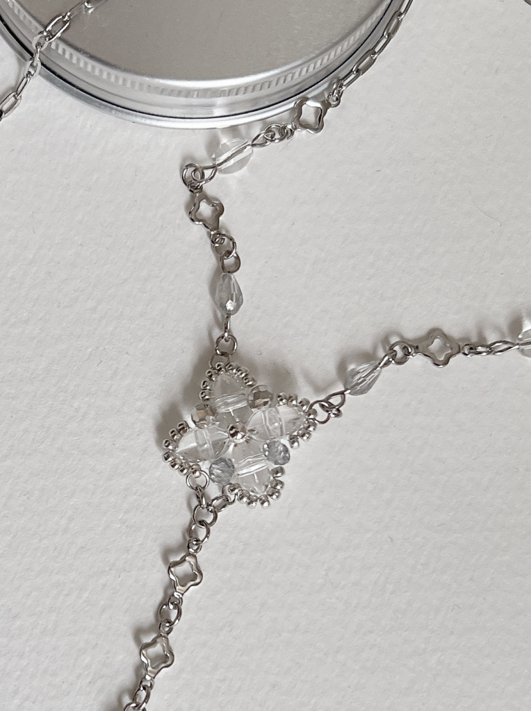 Ice Hisui Lariat Necklace