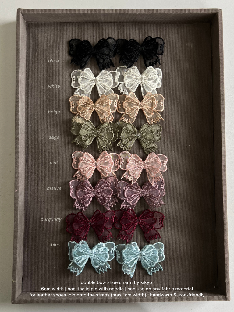 Double Bow Ribbon Charm (5 colours)