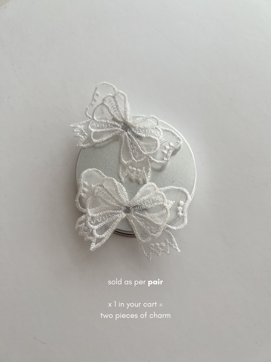 Double Bow Shoe Charm