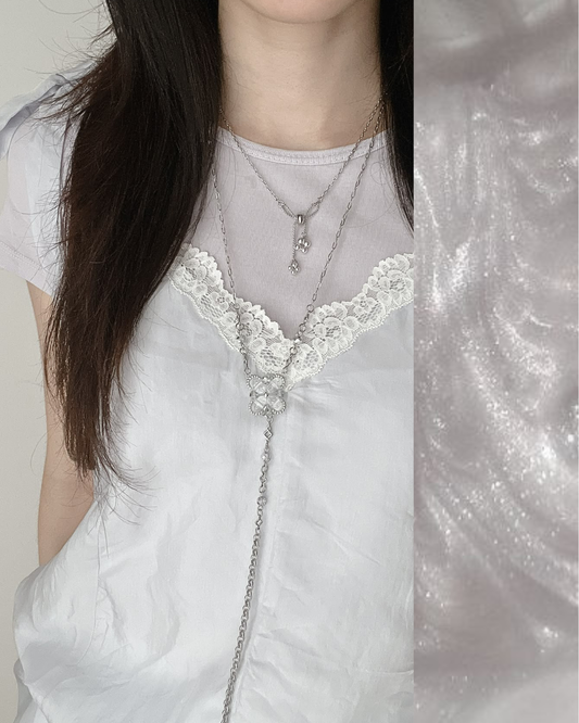 Ice Hisui Lariat Necklace