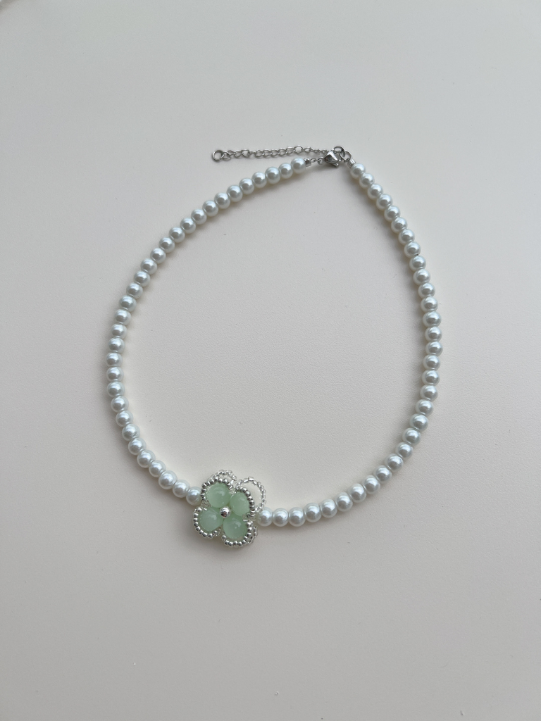Midori Grass Pearl Necklace
