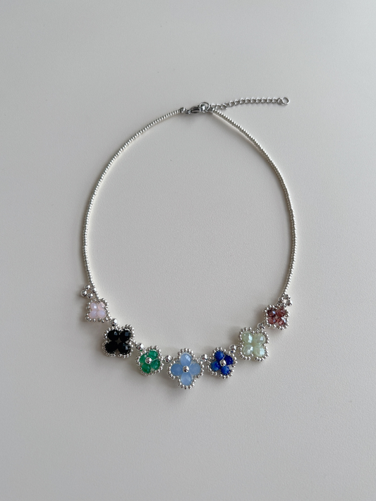 Sachi Clover Necklace in Summer Candy