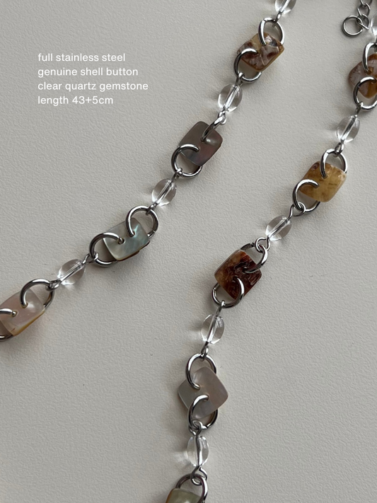Shell Button Chain Necklace