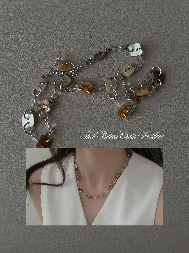 Shell Button Chain Necklace