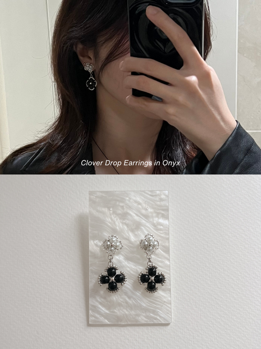 Sachi Clover Drop Earrings