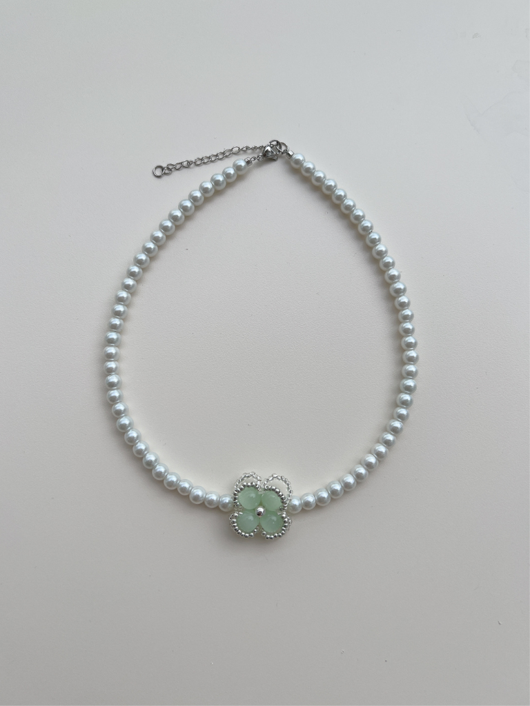 Midori Grass Pearl Necklace