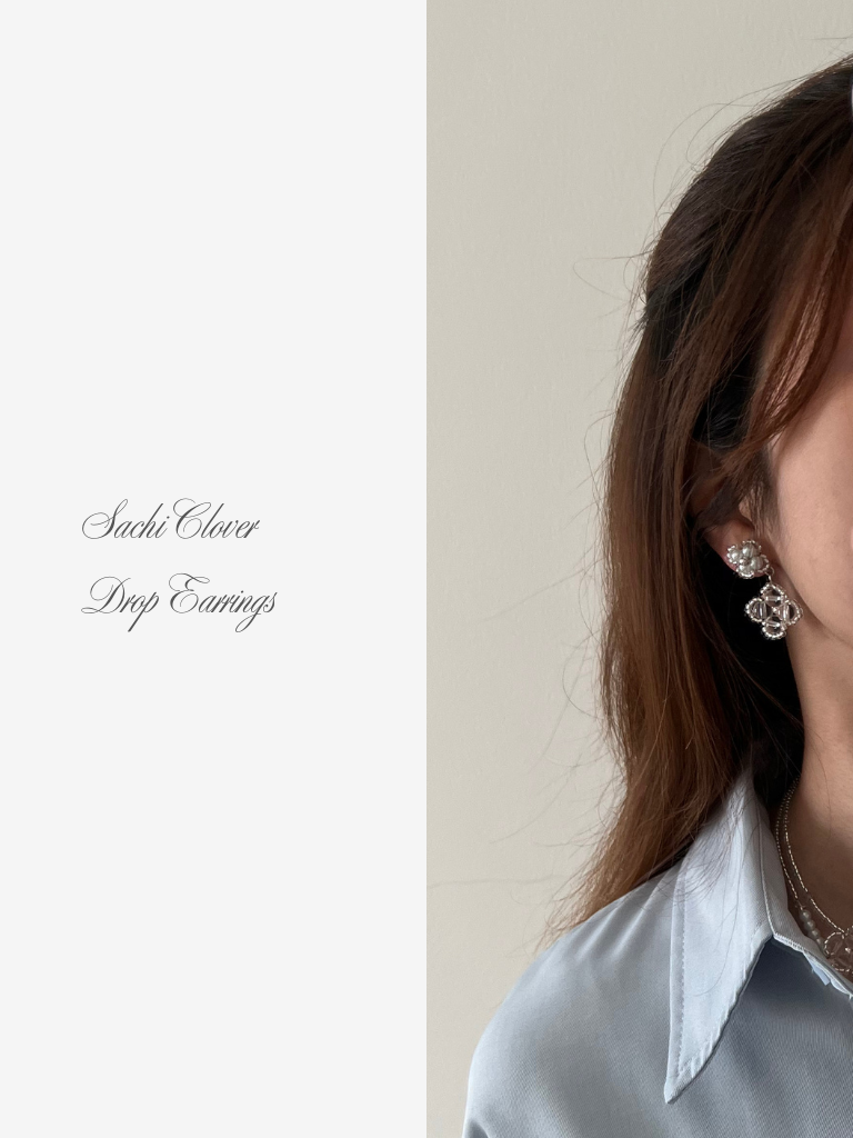 Sachi Clover Drop Earrings