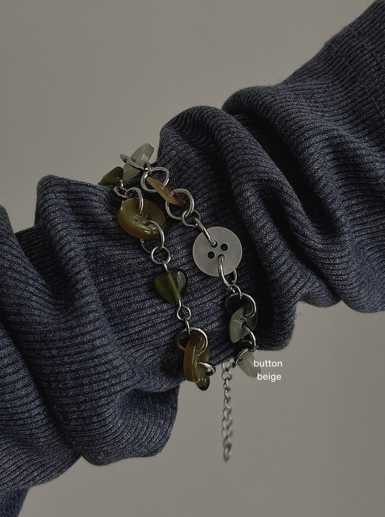 Beige Button Shell Bracelet