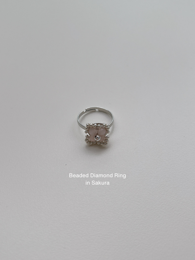 Beaded Diamond Ring