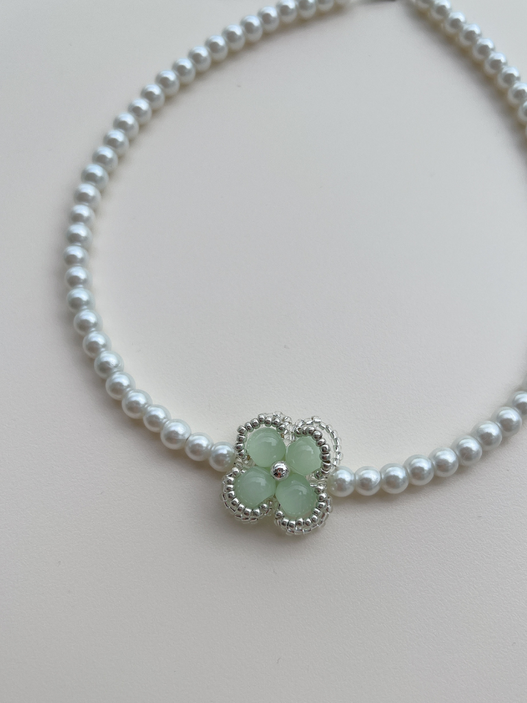 Midori Grass Pearl Necklace