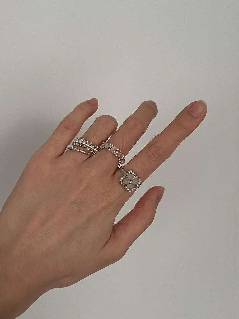 Beaded Diamond Ring