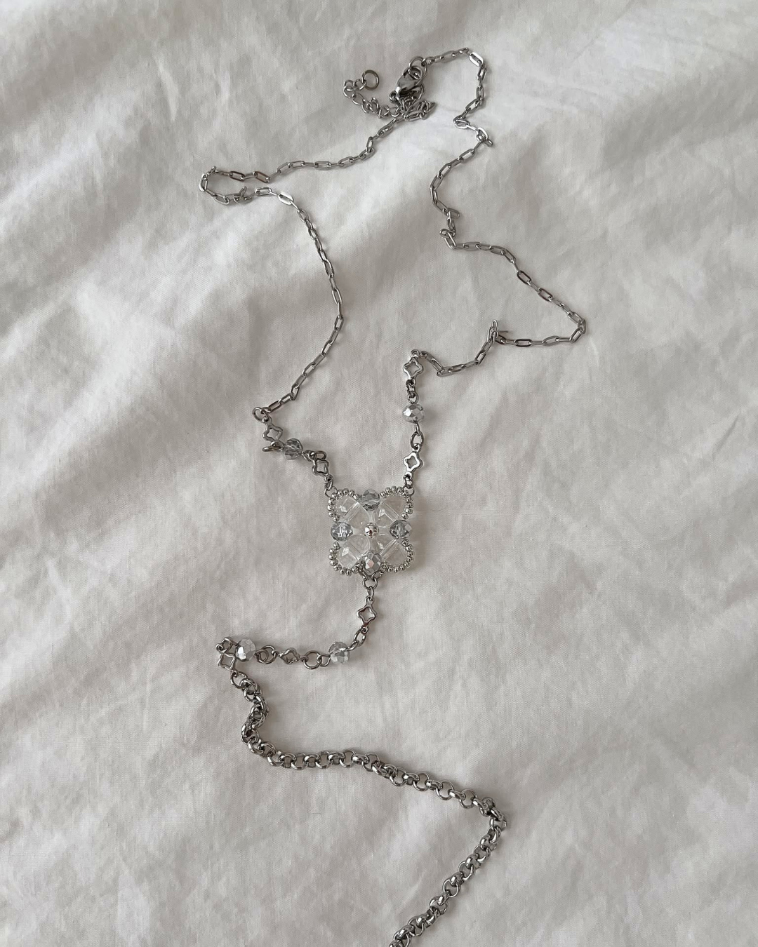 Ice Hisui Lariat Necklace