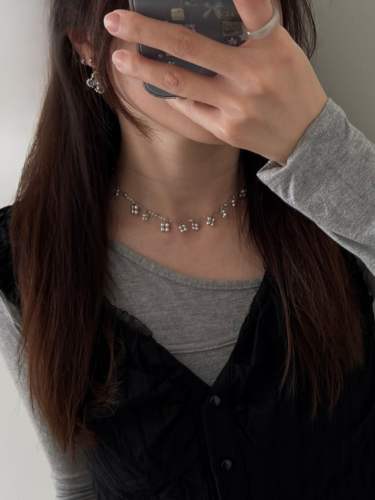 Silver Sachi Charm Necklace