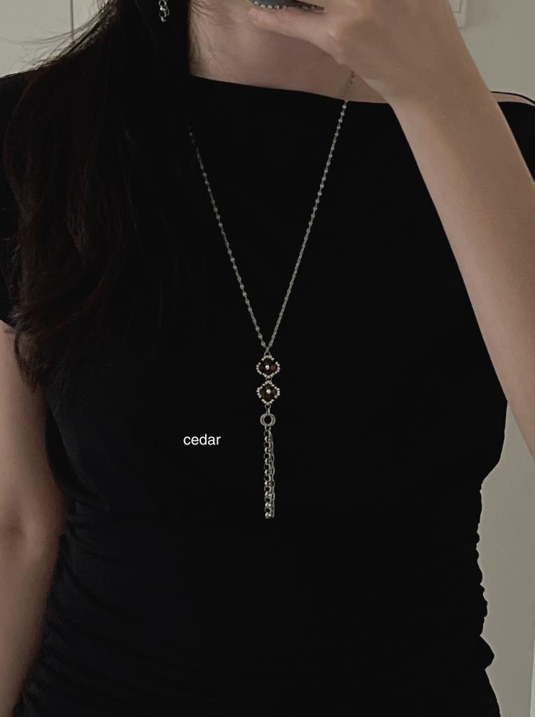 Sachi Gemstone Lariat Necklace