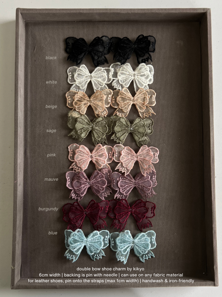 Double Bow Ribbon Charm (8 colours)