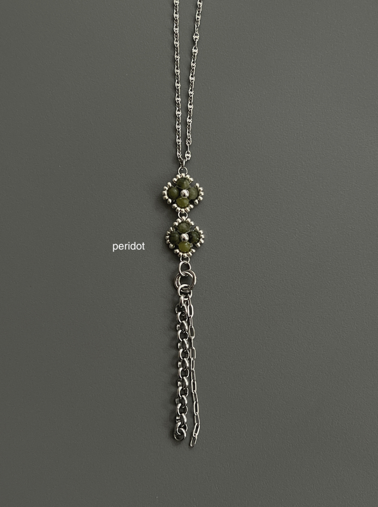 Sachi Gemstone Lariat Necklace