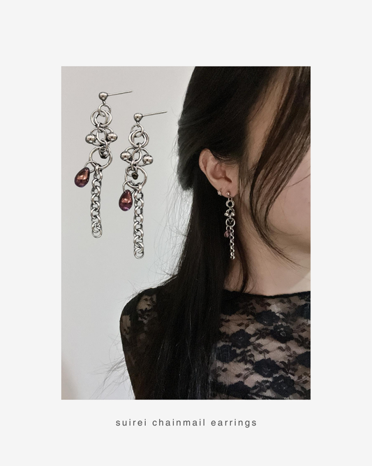 Fall Chainmail Earrings