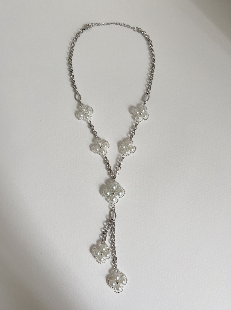Sachi Pearl Chain Lariat Necklace