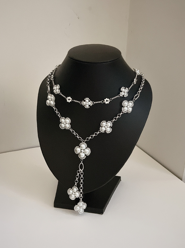 Sachi Pearl Chain Lariat Necklace