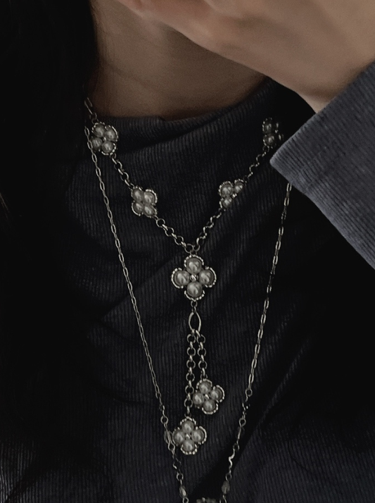 Sachi Pearl Chain Lariat Necklace