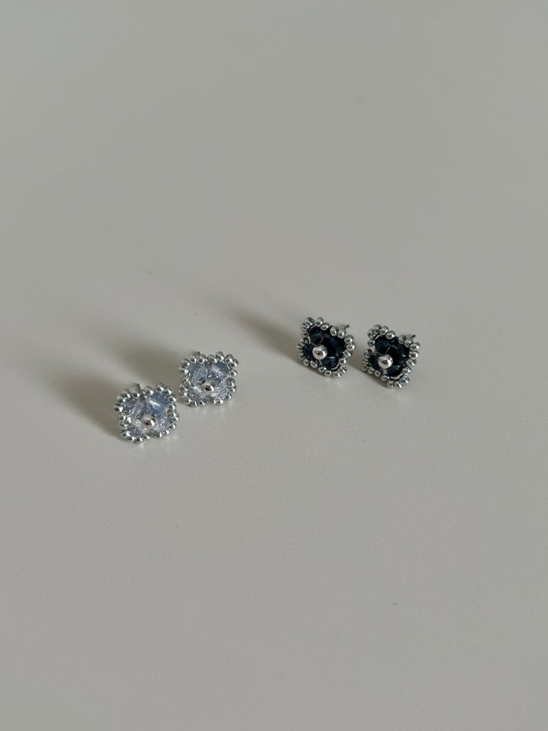 Beaded Diamond Studs