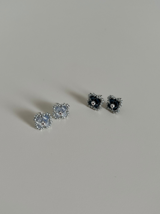 Beaded Diamond Studs