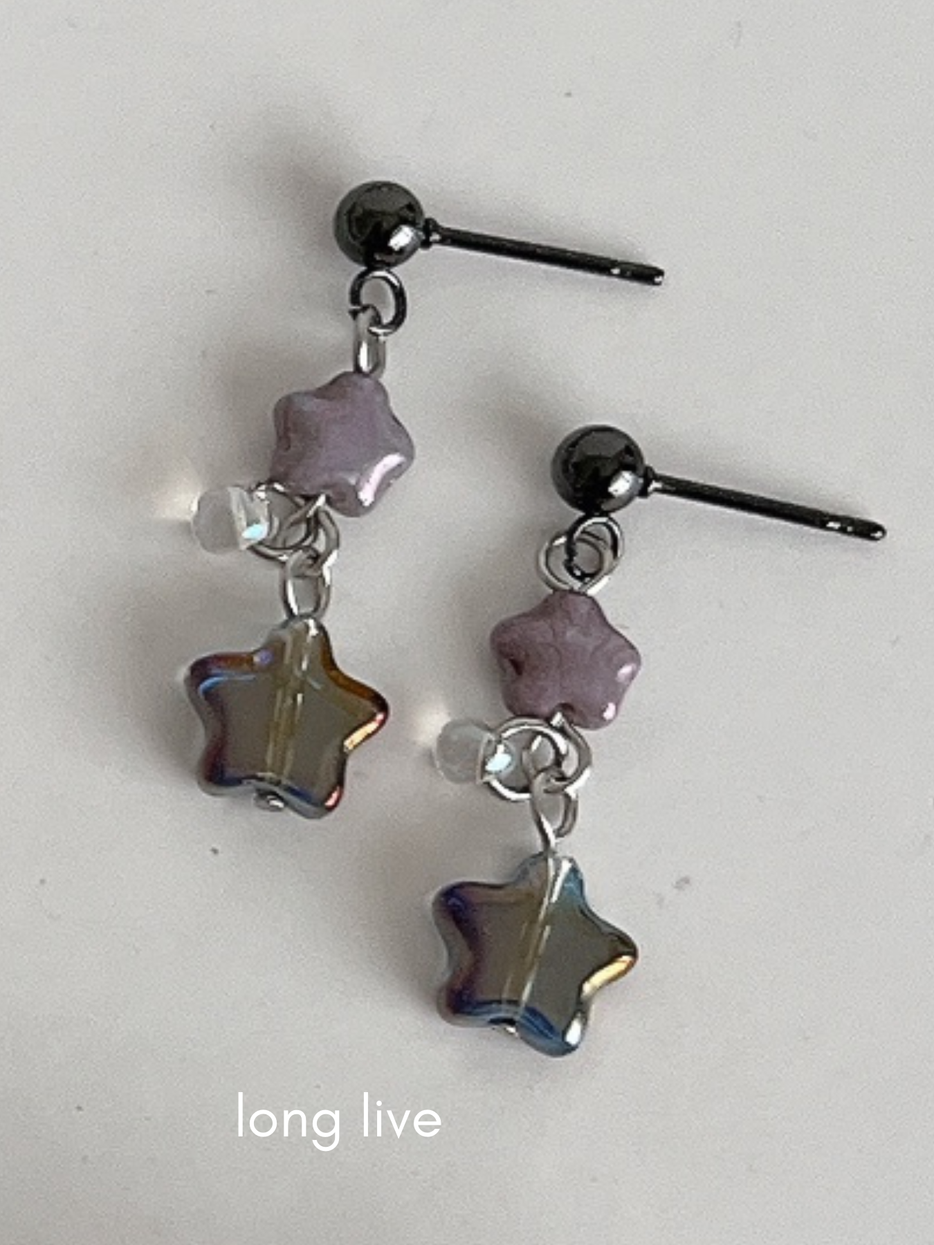 Mini Double Star Earrings