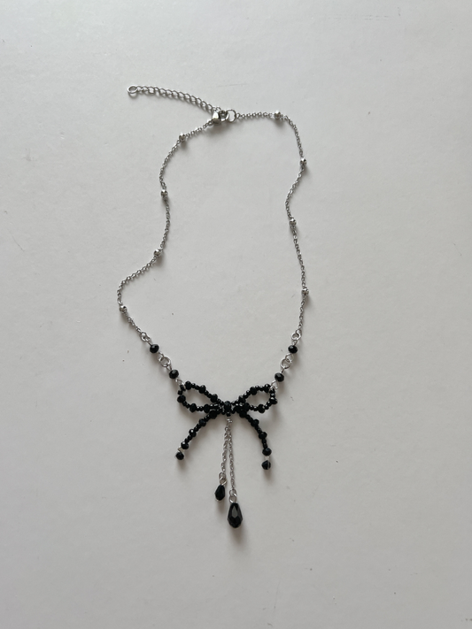 Dark Coquette Ribbon Necklace