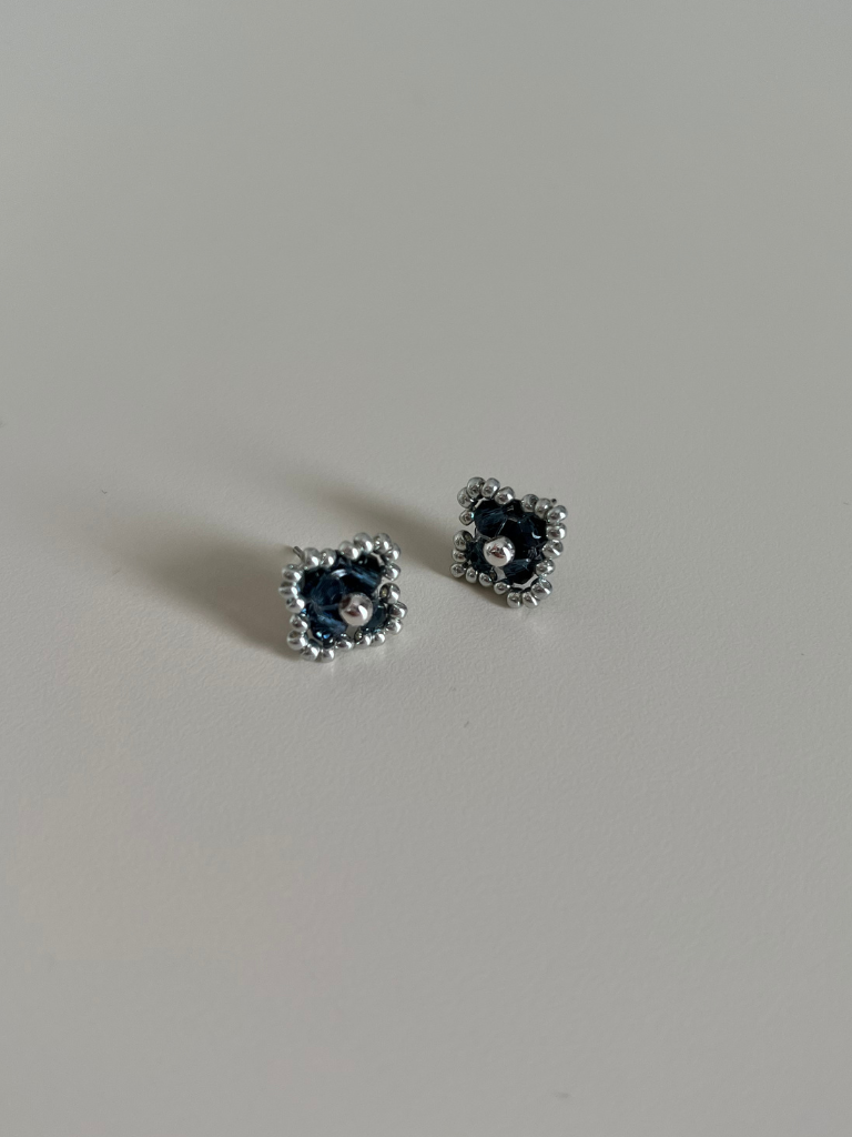 Beaded Diamond Studs