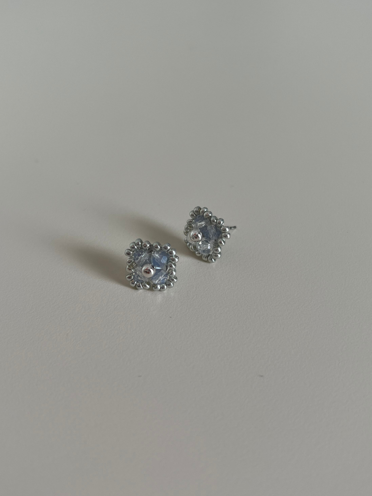 Beaded Diamond Studs