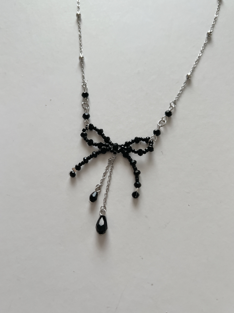 Dark Coquette Ribbon Necklace