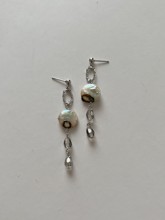 Autumn Pearl Dangle Studs