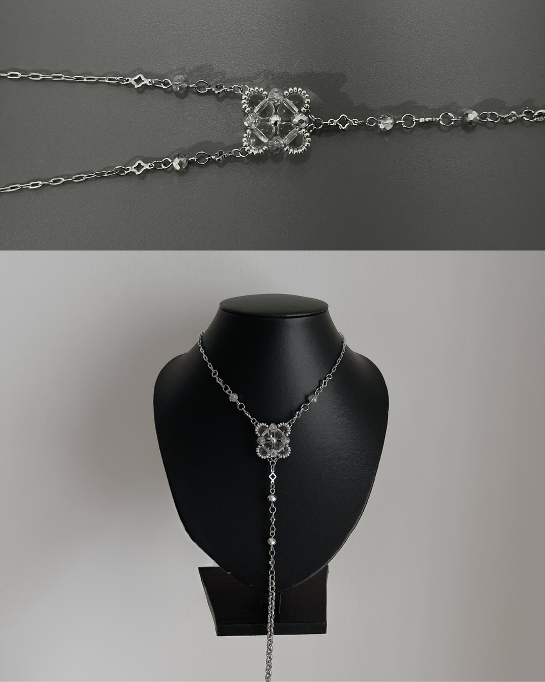 Ice Hisui Lariat Necklace
