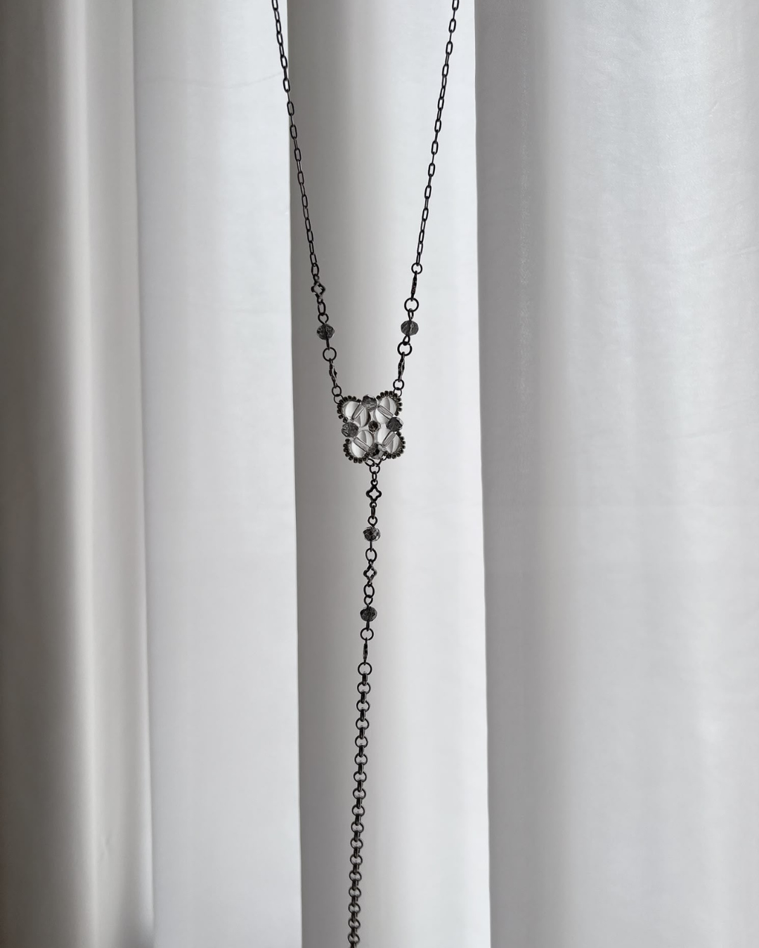 Ice Hisui Lariat Necklace
