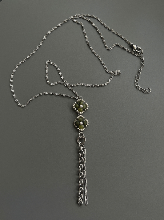 Sachi Gemstone Lariat Necklace